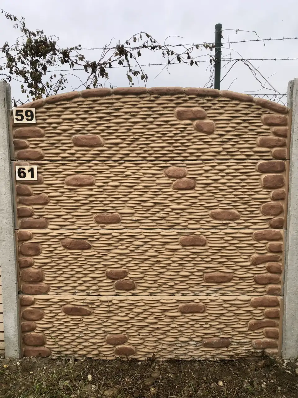 Betónový plot Erika, vzor 59-61