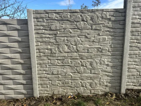 Betónový plot, ukážka vzoru dosiek