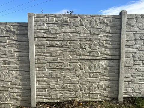 Betónový plot, ukážka vzoru dosiek