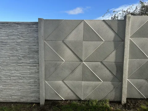 Betónový plot, ukážka vzoru dosiek
