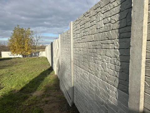 Betónový plot, ukážka vzoru dosiek