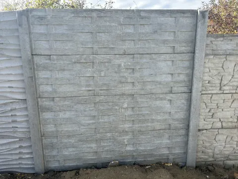 Betónový plot, ukážka vzoru dosiek