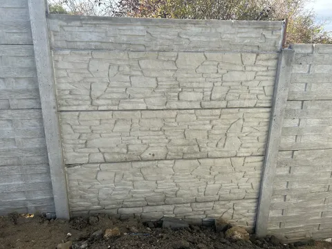 Betónový plot, ukážka vzoru dosiek